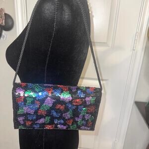 Sequin Envelope Clutch Muted Pastel Disco Retro Whimsigoth 80s